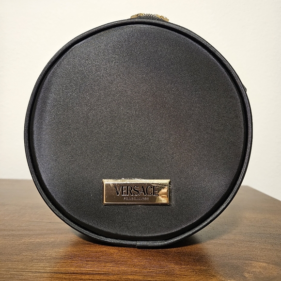 Versace Handbags - Versace Parfums Black Round Cosmetic Bag